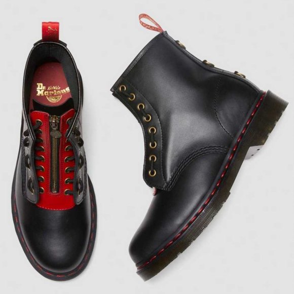 Dr. Martens Black Boots with Red Details main image 5